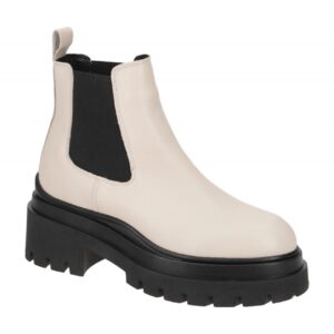 Tamaris Plateau Stiefelette beige ivory Glattleder 25462