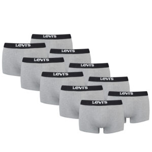 Levi's Solid Basic Herren Boxershorts Unterwäsche aus Bio-Baumwolle im 10er Pack