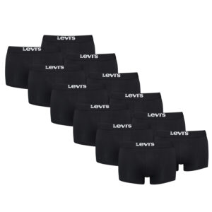 Levi's Solid Basic Herren Boxershorts Unterwäsche aus Bio-Baumwolle im 12er Pack