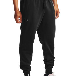 Under Armour Rival Fleece Jogger Herren Fitness Hose Sporthose 1357128 001 schwa...