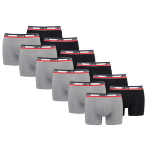 Levi's Sportswear Logo Herren Boxershorts Unterwäsche aus Bio-Baumwolle im 12er ...