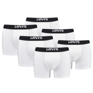 Levi's Solid Herren Boxershorts Unterwäsche aus Bio-Baumwolle im 6er Pack