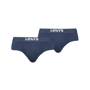 Levi's Solid Basic Herren Slips Unterwäsche aus Bio-Baumwolle im 2er Pack