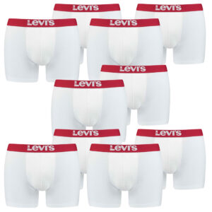 10er Pack Herren Levis Solid Basic Boxer Brief Boxershorts Unterwäsche Pants