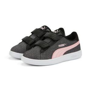 Puma Smash v2 Glitz GlamV PS Glitzer Kinder Mädchen Schuh Sneaker Klett Schwarz ...