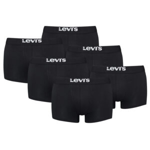 Levi's Solid Basic Herren Boxershorts Unterwäsche aus Bio-Baumwolle im 6er Pack