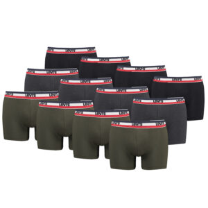 12er Pack Herren Levis SPRTSWR LOGO BOXER BRIEF Boxershorts Unterwäsche Pants