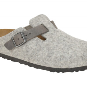 Birkenstock BOSTON BS 1026163 hell-grau - bequeme Pantolette f?r Damen