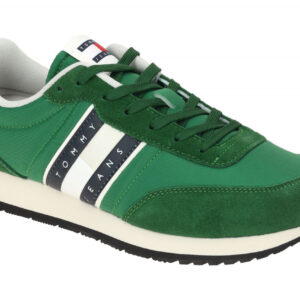 Tommy Hilfiger TJM RUNNER CASUAL ESS EM01351 L2P gr?n - Sneakers f?r Herren