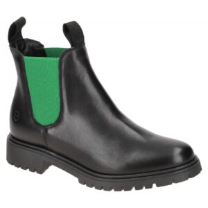 Tamaris 1-25070-41 Chelsea Boots schwarz gr?n Leder