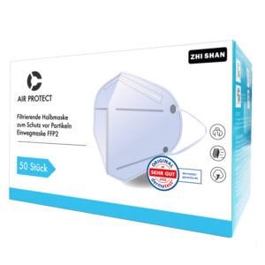 50 Stück air protect Partikelfilternde Halbmaske 10217 FFP2 CE zertifiziert (CE ...
