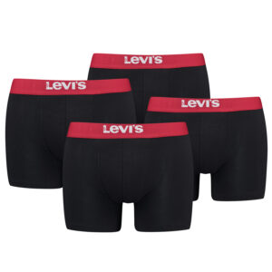 Levi's Solid Herren Boxershorts Unterwäsche aus Bio-Baumwolle im 4er Pack