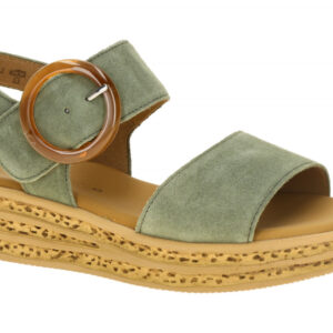 Gabor 84.550.19 gr?n - Riemchen Sandale f?r Damen