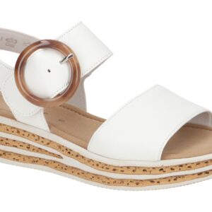 Gabor 84.550.20 wei? - Riemchen Sandale f?r Damen