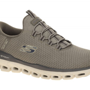 Skechers GLIDE STEP 233010 BRNT taupe - sportliche Slipper f?r Herren