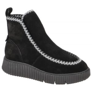 Tamaris Leder Stiefelette Schlupf Boots schwarz 1-26865