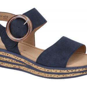 Gabor 84.550.16 blau - Riemchen Sandale f?r Damen