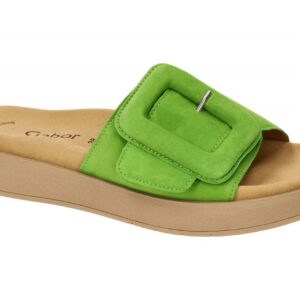 Gabor 63.751.11 hell-gr?n - bequeme Pantolette f?r Damen