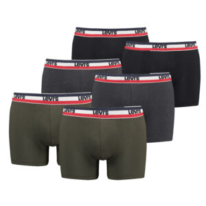 6er Pack Herren Levis SPRTSWR LOGO BOXER BRIEF Boxershorts Unterwäsche Pants