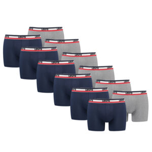 Levi's Sportswear Logo Herren Boxershorts Unterwäsche aus Bio-Baumwolle im 12er ...