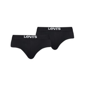Levi's Solid Basic Herren Slips Unterwäsche aus Bio-Baumwolle im 2er Pack