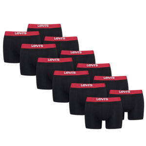 Levi's Solid Herren Boxershorts Unterwäsche aus Bio-Baumwolle im 12er Pack