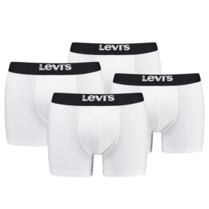 Levi's Solid Herren Boxershorts Unterwäsche aus Bio-Baumwolle im 4er Pack