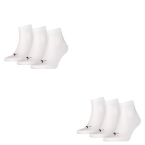 6 Paar Puma Unisex Quarter Socken Sneaker Gr. 35 - 49  für Damen Herren Füßlinge