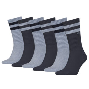6 Paar Calvin Klein Stripes Herren Sportsocken Tennissocken