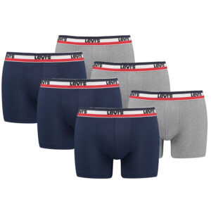 Levi's Sportswear Logo Herren Boxershorts Unterwäsche aus Bio-Baumwolle im 6er P...