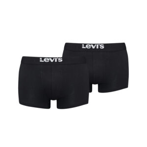 Levi's Solid Basic Herren Boxershorts Unterwäsche aus Bio-Baumwolle im 2er Pack