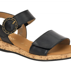 Gabor 82.734.57 schwarz - Riemchen Sandale f?r Damen