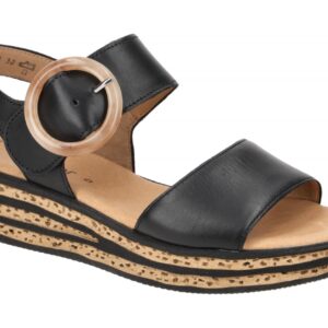 Gabor 84.550.27 schwarz - Riemchen Sandale f?r Damen