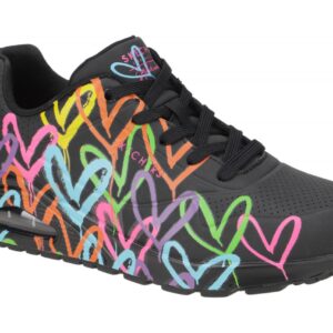 Skechers UNO 177981 BKMT schwarz - sportliche Halbschuhe f?r Damen