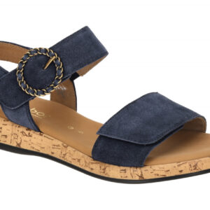 Gabor 82.734.36 blau - Riemchen Sandale f?r Damen