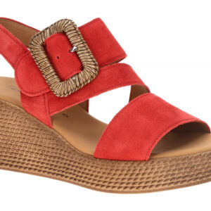 Gabor 84.771.15 rot - Riemchen Sandale f?r Damen