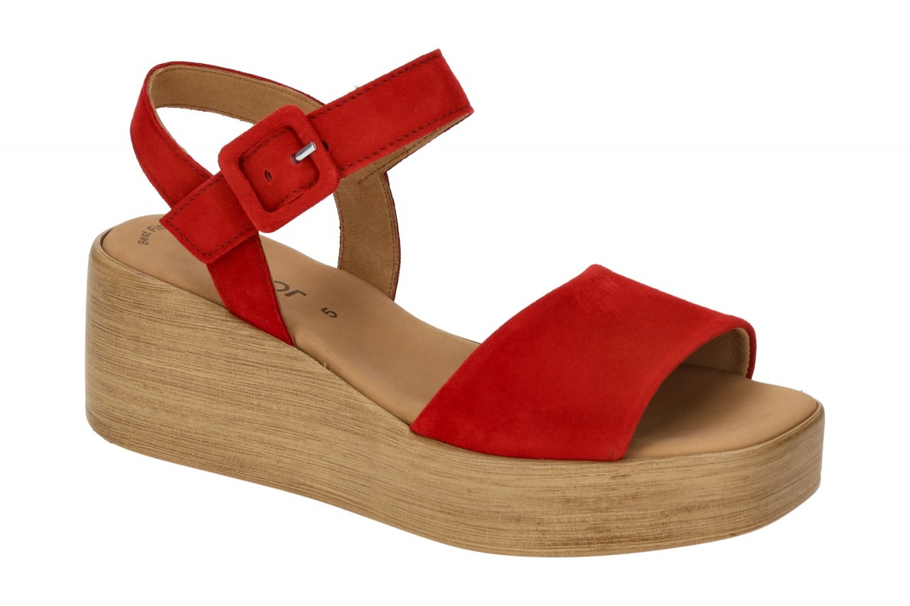 Gabor 44.531.15 rot - Riemchen Sandale f?r Damen 1 Gabor 44.531.15 rot - Riemchen Sandale f?r Damen