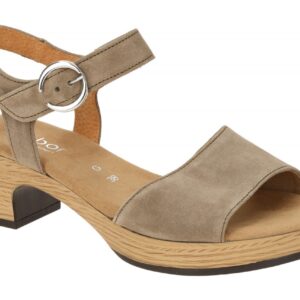 Gabor 82.071.34 taupe - Riemchen Sandale f?r Damen