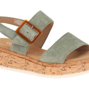 Gabor 82.744.44 gr?n - Riemchen Sandale f?r Damen