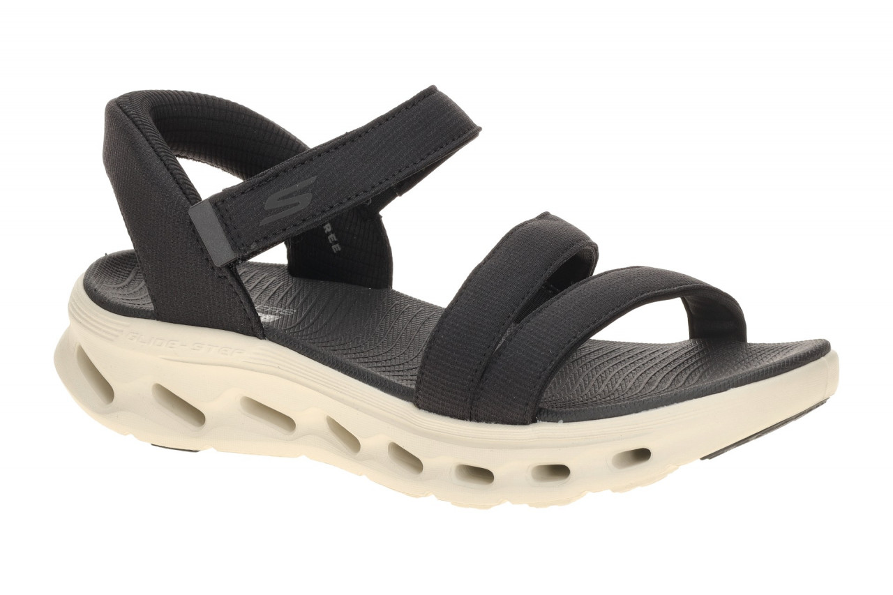 Skechers GO WALK GLIDE STEP 2.0 SANDAL 141269 BKW schwarz - Sandalette f?r Damen 1 Skechers GO WALK GLIDE STEP 2.0 SANDAL 141269 BKW schwarz - Sandalette f?r Damen