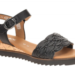 Gabor 82.758.57 schwarz - Riemchen Sandale f?r Damen
