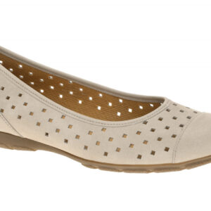 Gabor 84.169.12 beige - Ballerina - Halbschuhe - Slipper f?r Damen