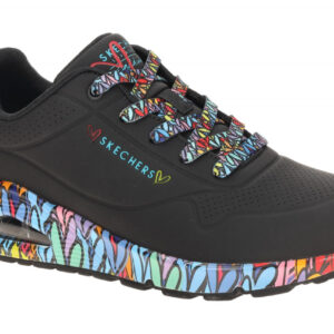 Skechers UNO 177918 BKMT schwarz - sportliche Halbschuhe f?r Damen