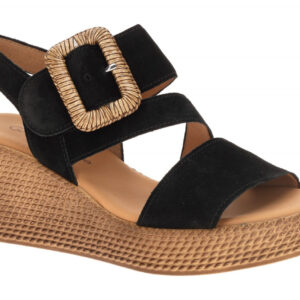 Gabor 84.771.17 schwarz - Riemchen Sandale f?r Damen