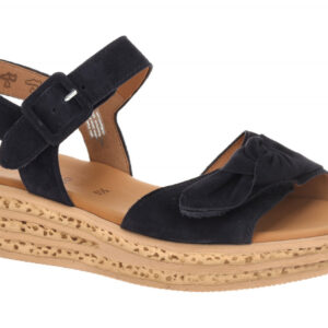Gabor 84.553.16 dunkel-blau - Riemchen Sandale f?r Damen