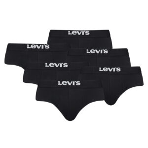 Levi's Solid Basic Herren Slips Unterwäsche aus Bio-Baumwolle im 6er Pack