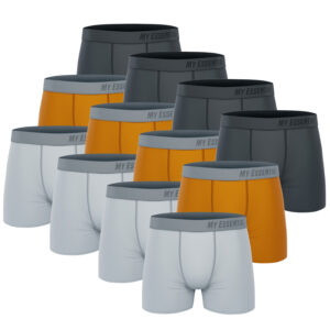 12 er Pack My Essential Clothing Basic Boxershorts Cotton Bio Herren Shorts Unte...