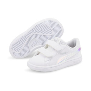 PUMA Smash v2 HOLO V INF Kids Sneaker Schuhe weiss 385576 01