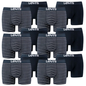 12er Pack Levis Men Vintage Stripe YD B Boxer Brief Boxershorts Unterhose Pant U...