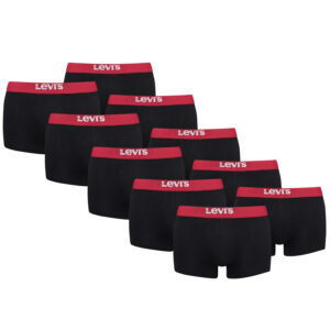 Levi's Solid Basic Herren Boxershorts Unterwäsche aus Bio-Baumwolle im 10er Pack
